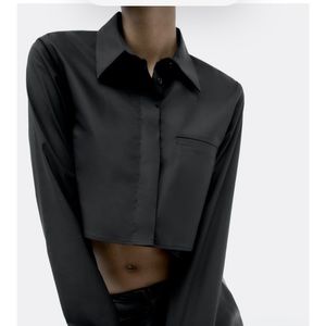 ZARA Crop Poplin Shirt brand new SOLD OUT